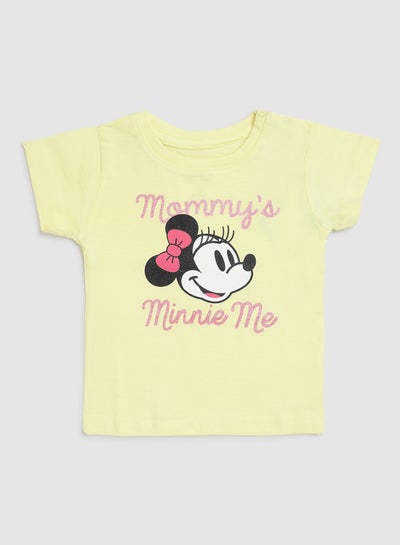 Buy Baby Girls Crew Neck T-Shirt lemon Yellow in Saudi Arabia