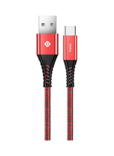 Buy USB-A To Type-C Fast Charging Cable Red in UAE