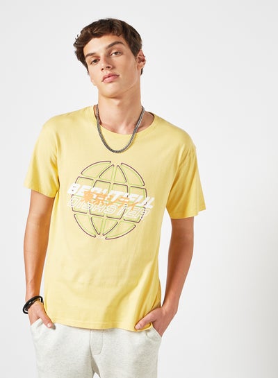Buy Graphic Print T-Shirt Yellow in UAE