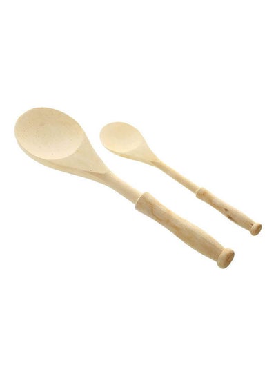 Buy Wooden Spoons Set 2 Pieces Brown in Egypt