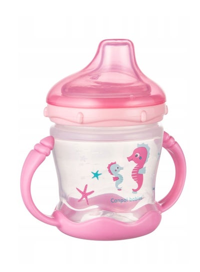 اشتري Canpol babies Non-spill Cup Silicon Spout 180ml LOVE&SEA pink في مصر