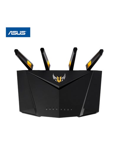 اشتري ASUS Smart WiFi Router TUF Gaming AX3000 Dual Band WiFi 6 Gaming Router with Dedicated Gaming Port Black في الامارات