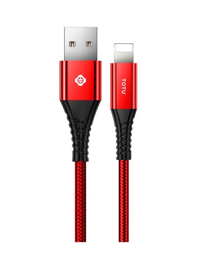 Buy USB A To Lightning Data Sync Cable Red in UAE