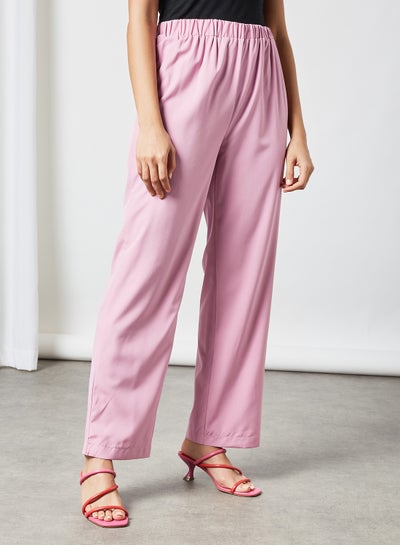 اشتري Comfortable Elastic Waist Modest Pants أرجواني في الامارات