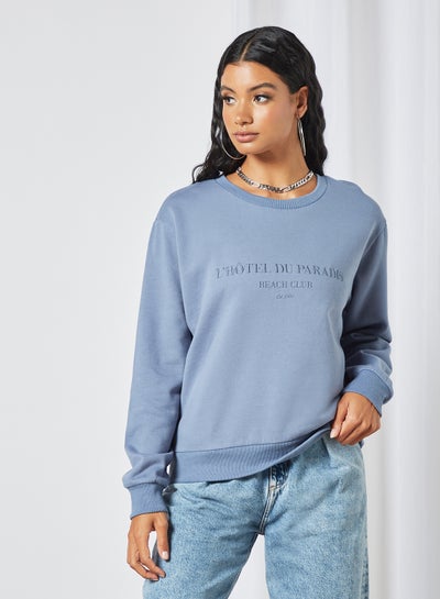 اشتري Hotel Crew Neck Sweatshirt أزرق في الامارات