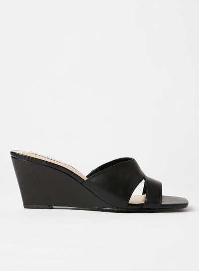 Buy Elessia Wedge Sandals Black in Saudi Arabia