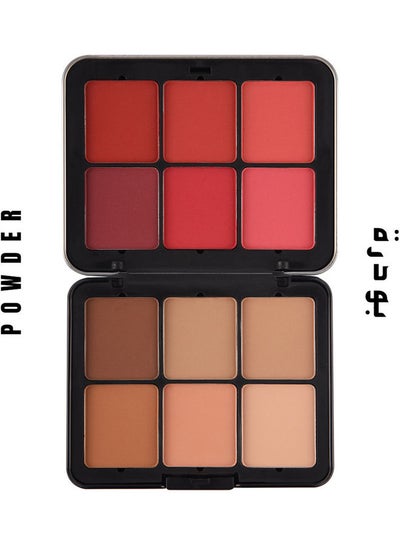 Buy 12-Colour Contour/Blusher Powder Palette FU106 in UAE