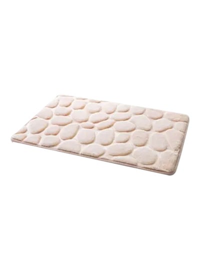 Buy Pebble PVC Bathroom Foam Rug White 70 x 45cm in Saudi Arabia