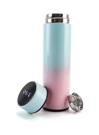 Buy Stainless Steel LED Smart Temperature Display Vacuum Thermo Bottle Multicolour 500ml in UAE