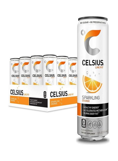 Buy Fitness Drink Orange 355 Ml - Pack Of 12 in UAE