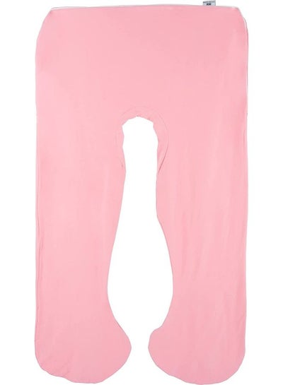 اشتري U-Shaped Soft Pillow Cover مخمل Pink 130 X 70سم في الامارات