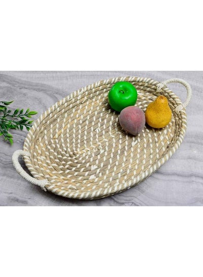 Buy Decorative Rope Tray Natural in UAE