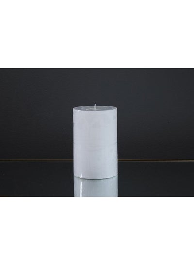 Buy Unscented Pillar Candle White 10x15cm in UAE