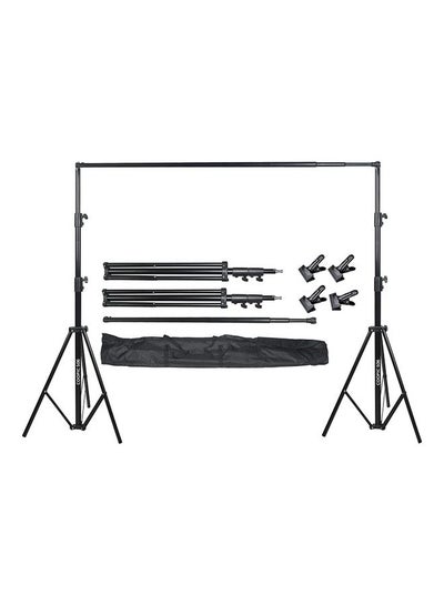 Buy Heavy Duty Adjustable Backdrop Support Photography Studio Video Stand Black in UAE