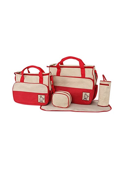 Buy 5Pcs Set Baby Diaper Bag (Red) in Saudi Arabia