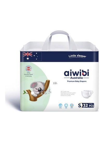 اشتري 32-Piece Ultra Thin Premium Baby Diaper, Size S في الامارات