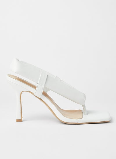 Buy Quilted Strap Sandal White in Saudi Arabia