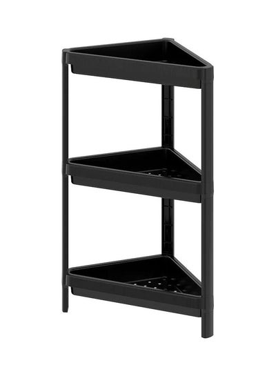 Buy Corner Shelf Unit Black 33x33x71cm in Saudi Arabia