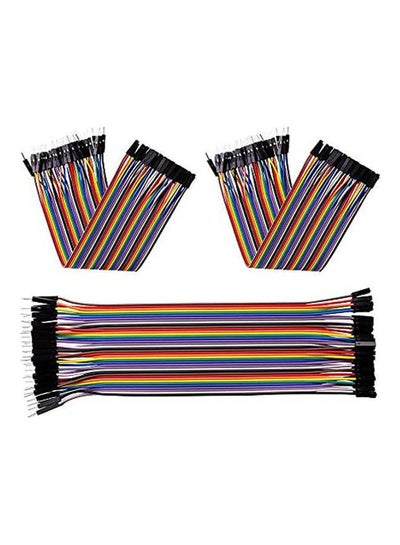 Buy 120Pcs Dupont Wire Kit For Arduino Male To Female, Male To Male, Female To Female Breadboard Jumper Wires Ribbon Cables Multicolour in UAE