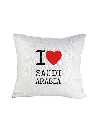 Buy Printed Decorative Pillow White 40x40cm in UAE