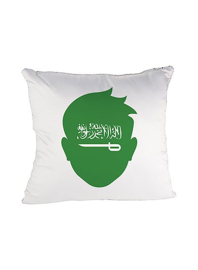 Buy Printed Decorative Pillow White 40x40cm in UAE