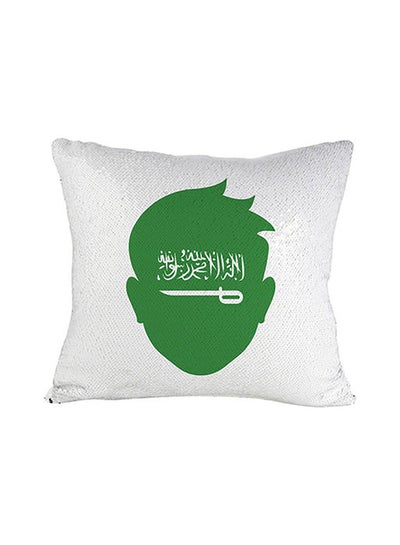 Buy Printed Decorative Pillow White 40x40cm in UAE