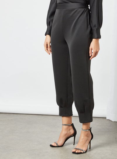 Buy Hem Detail Pants Black in UAE