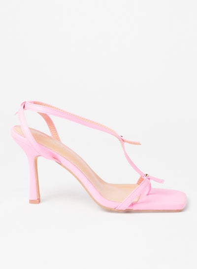 Buy Square Toe Sandals Pink in Saudi Arabia