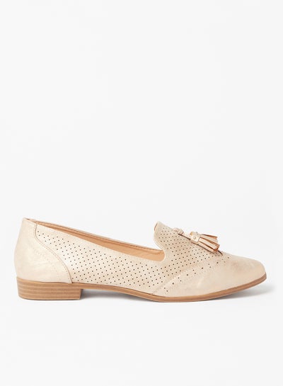 اشتري Tassel Detailed Loafers Beige في السعودية