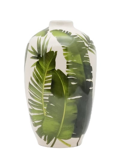 اشتري مزهرية سيراميك بتصميم أنيق فريد من نوعه ومصنوعة من مواد ذات جودة فاخرة لمنزل أنيق ومثالي طراز N13-016 أخضر في السعودية