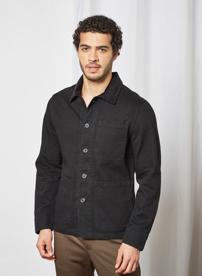 Buy Front Pocket Jacket Black in UAE