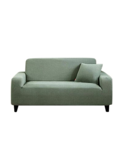 Buy Double Seater Stretch Sofa Cover Green 145x185cm in Saudi Arabia