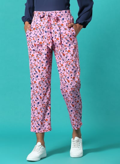 Buy Casual High-Rise Pants Pink/Blue/Orange in Saudi Arabia