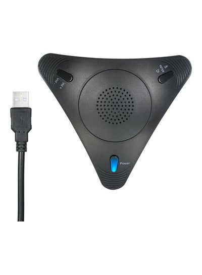 Buy Conference Computer Wired USB Microphone Black in UAE