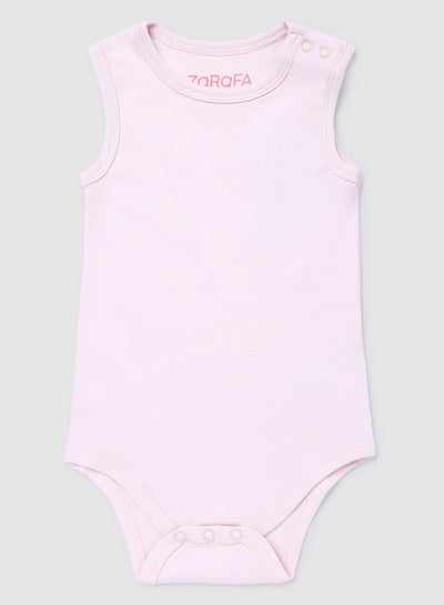 Buy 2 Pack Of Round Neck Onesies Shell Pink in UAE