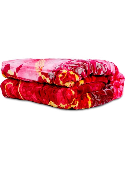 Buy Home 2-Ply Korean Style Embossed Blanket polyester Multicolour 240x200cm in UAE