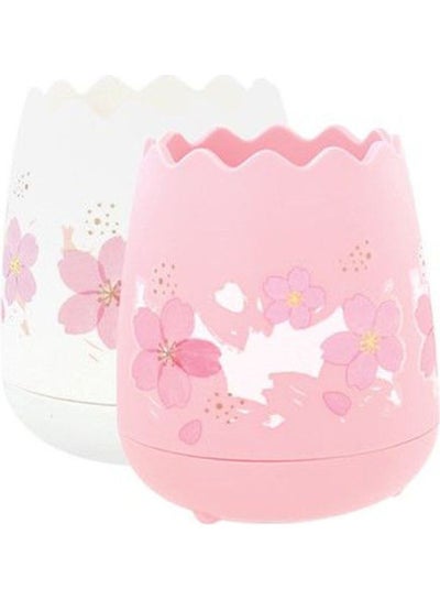 Buy Cherry Blossoms Egg Pen Holder Creative Storage Case multicolour in Egypt