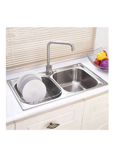 Buy Stainless Steel Kitchen Basin Silver 78*43mm in Egypt