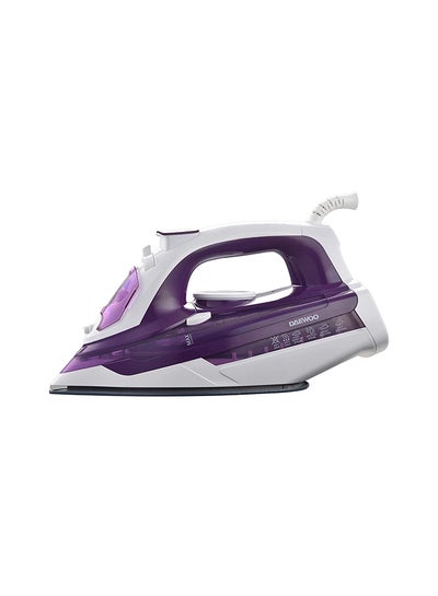 Buy Steam Iron With Ceramic Soleplate/Anti-Drip/Anti-Calc/Auto Shut-Off/Self Clean 2400W Korean Technology 320.0 ml 2400.0 W DSI2028P Purple white in Saudi Arabia