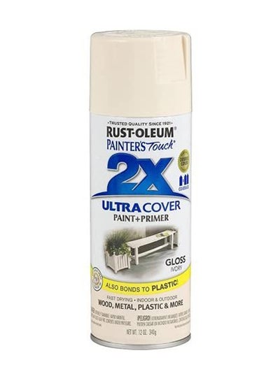 Buy Painter's Touch 2X Ultra Cover Gloss Paint & Primer Spray Ivory in UAE