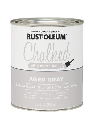 Buy Rust-Oleum, Aged Gray 285143 Ultra Matte Interior Acrylic Chalked Paint 30 oz, 30 Fl Oz (Pack of 1) Aged Gray 887ml in UAE