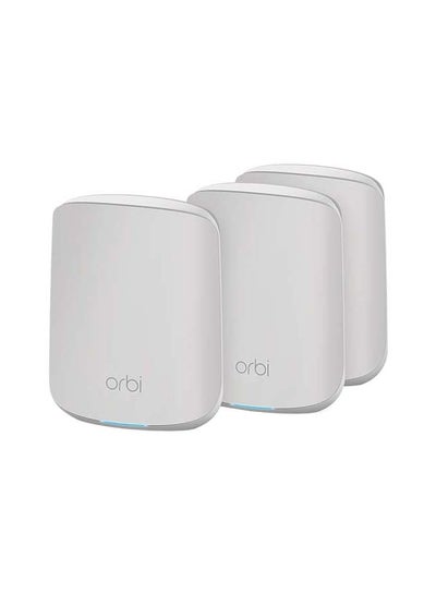 اشتري نظام Orbi Mesh Wifi (Rbk353)|جهاز توجيه Wifi 6 Mesh مع 2 موسعات للأقمار الصناعية|تغطية شبكة Wifi للمنزل بالكامل ثنائية النطاق تصل إلى 3,750 قدم مربع. قدم. و30 جهاز | Ax1800 Wifi 6 (حتى 1.8 جيجا بايت في الثانية) أبيض أبيض في السعودية