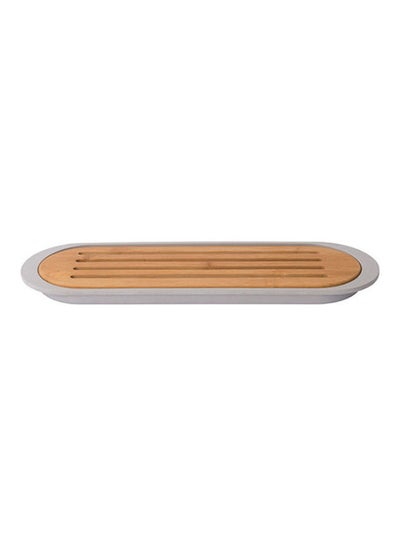 Buy Cutting Board With Crumb Tray 2 Piece Bambo Wood Beige 14.5x4.25x0.75cm in Egypt