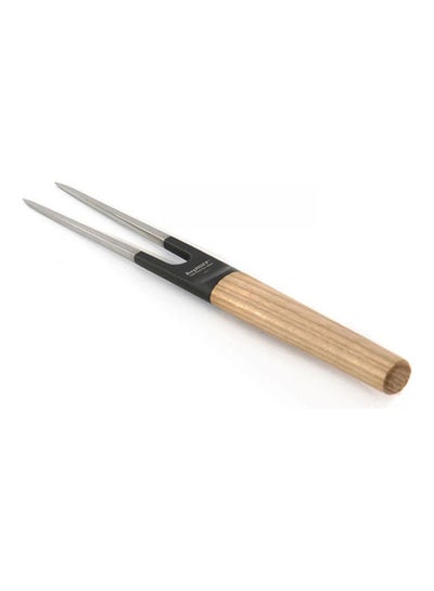 Buy Knife Carving Fork With Wood Handle Stainless Brown 17cm in Egypt