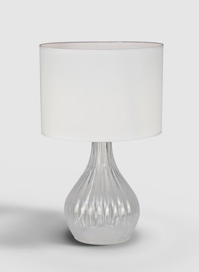 Buy Tringles Ceramic Table Lamp Unique Luxury Quality Material for the Perfect Stylish Home LT1153 Clear/Off White 34 x 55 in UAE