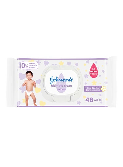 Buy Ultimate Clean Baby Wipes, Alcohol-Free - Pack of 48 in Saudi Arabia