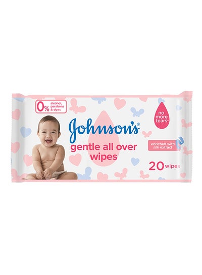 Buy Johnson's Gentle All Over Baby Wipes - 20 wipes in Egypt