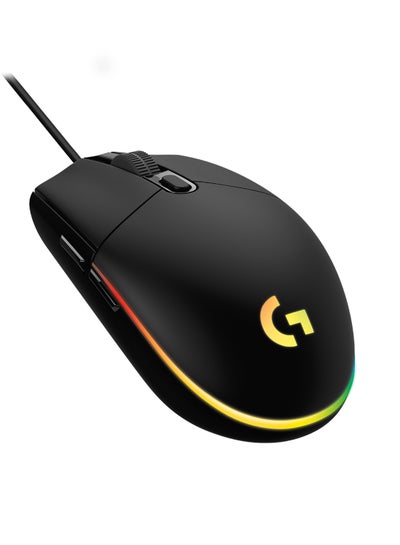 Buy G203 Light Sync Gaming Mouse With Customizable RGB Lighting, 6 Programmable Buttons, Gaming Grade Sensor, 8 k dpi Tracking,16.8mn Color, Light Weight Black in Saudi Arabia