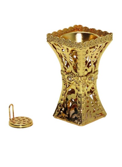 Buy Classic Incense Burner Gold 13x7x7cm in Saudi Arabia