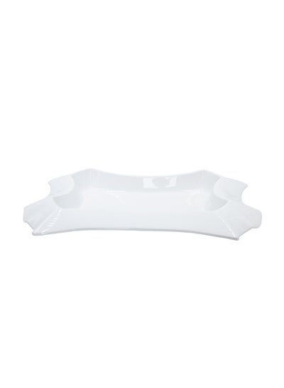 Buy Large Service Plate White 51x34cm in Saudi Arabia